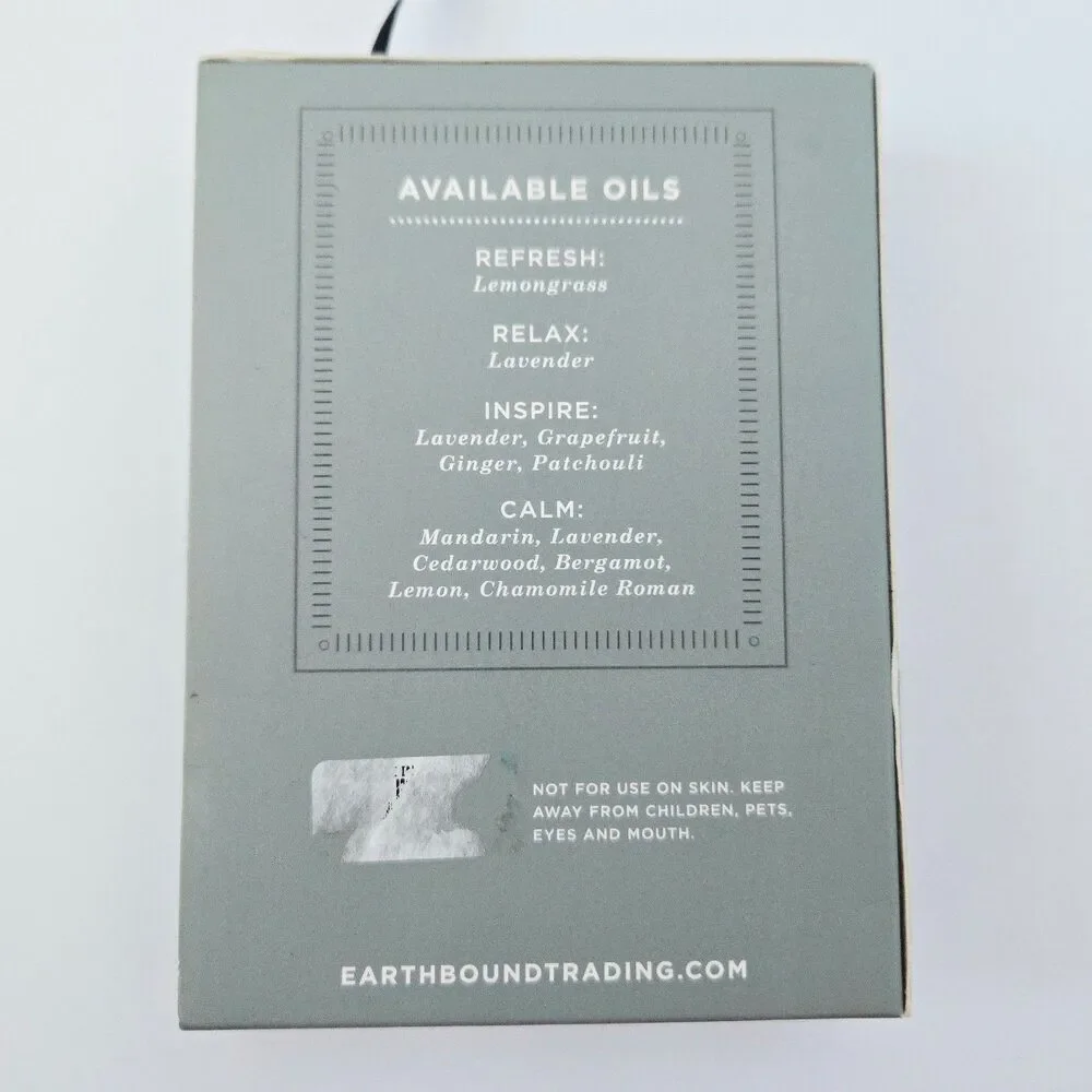 Earthbound Trading Co Aroma Oil Necklace Calm Glass Diffuser Pendant 19" Chain - Picture 4 of 7